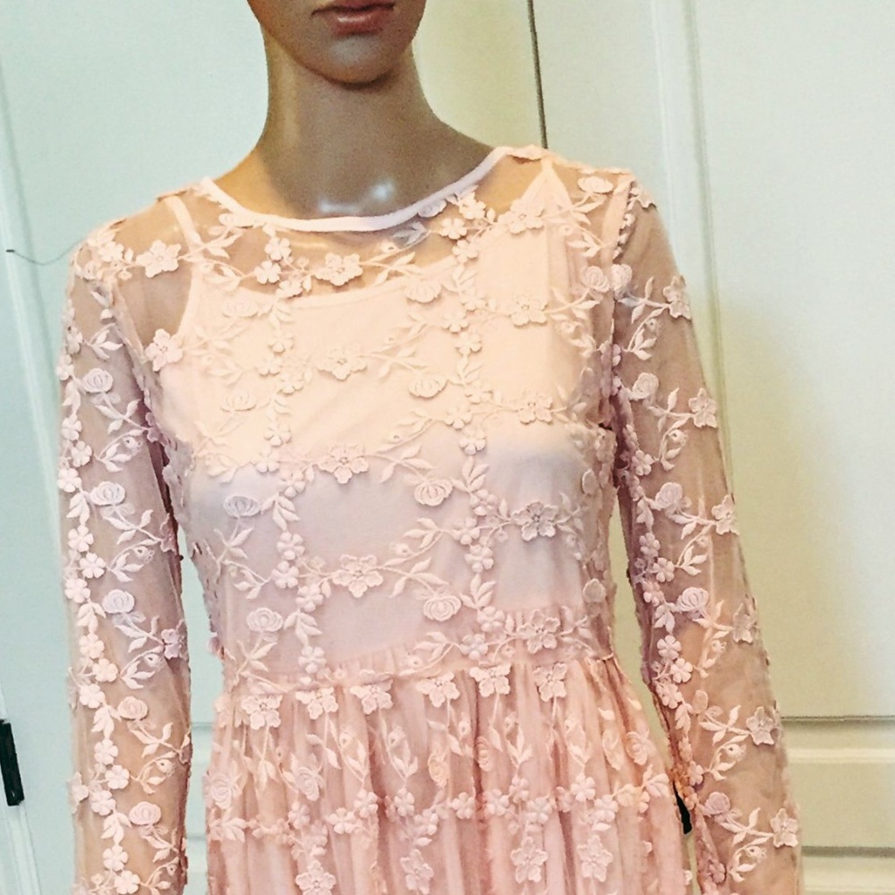 True Decadence Petite Light Pink Maxi Dress